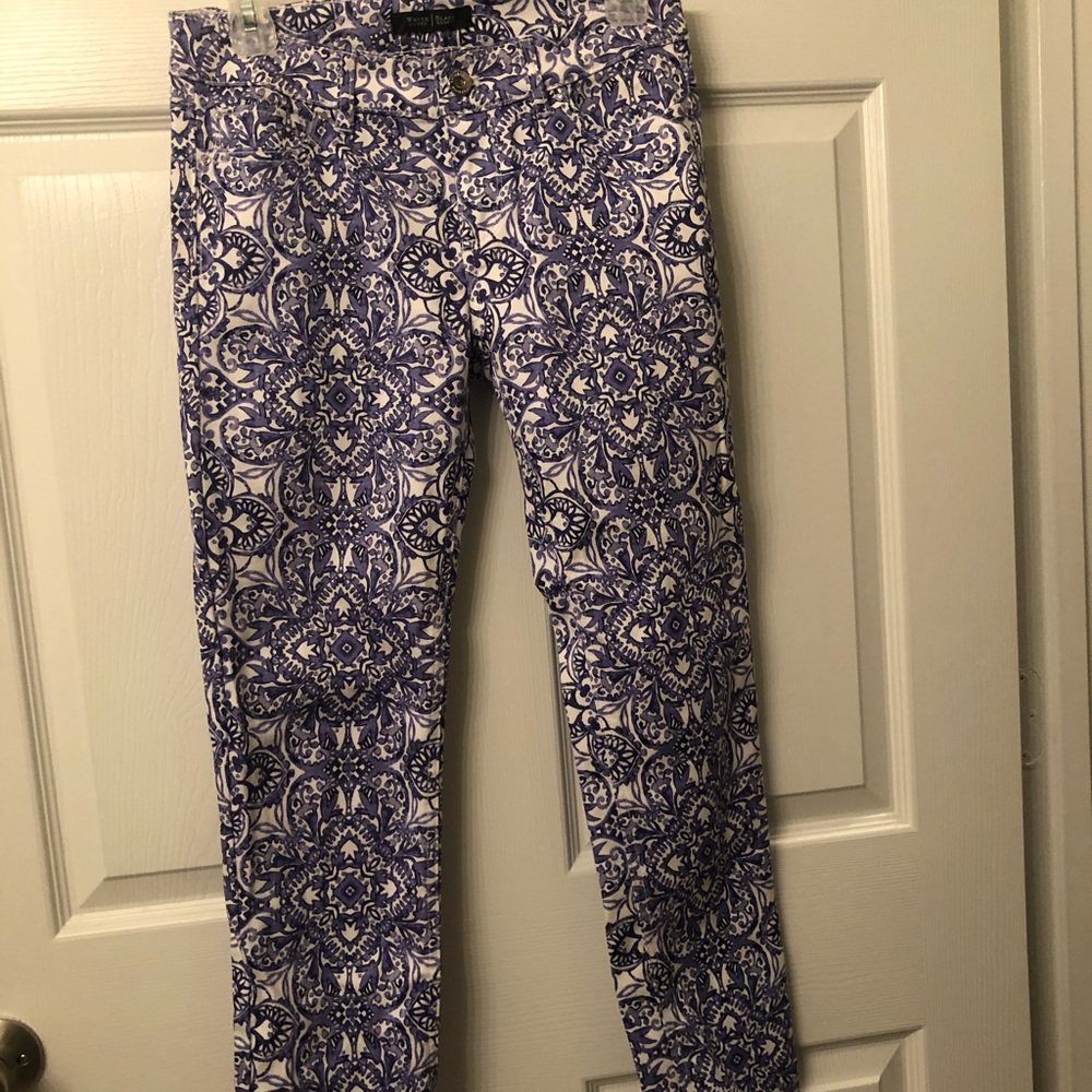 White House black market patterned pants